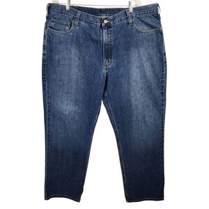 Carhartt Men's 42x32 Relaxed Fit Blue Denim Workwear Comfortable Jeans BD1483-M